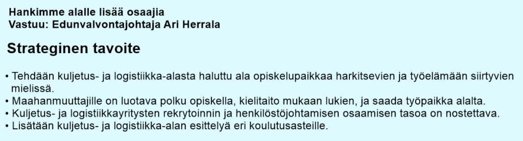 SKAL_strategia_strateginen tavoite_hankimme alalle uusia osaajia