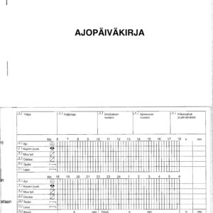AJOPÄIVÄKIRJA (piirt.kiekkoa vast.)